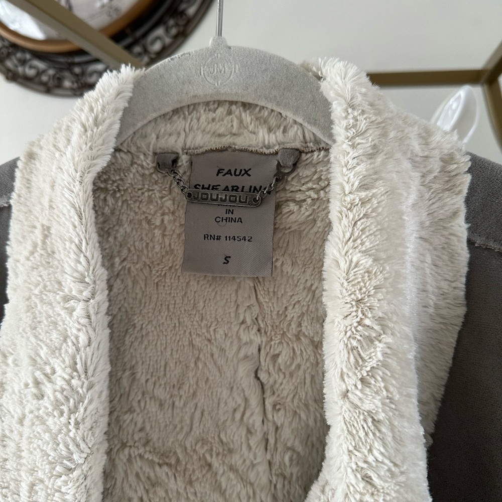 Gray Shearling Jacket - image 3